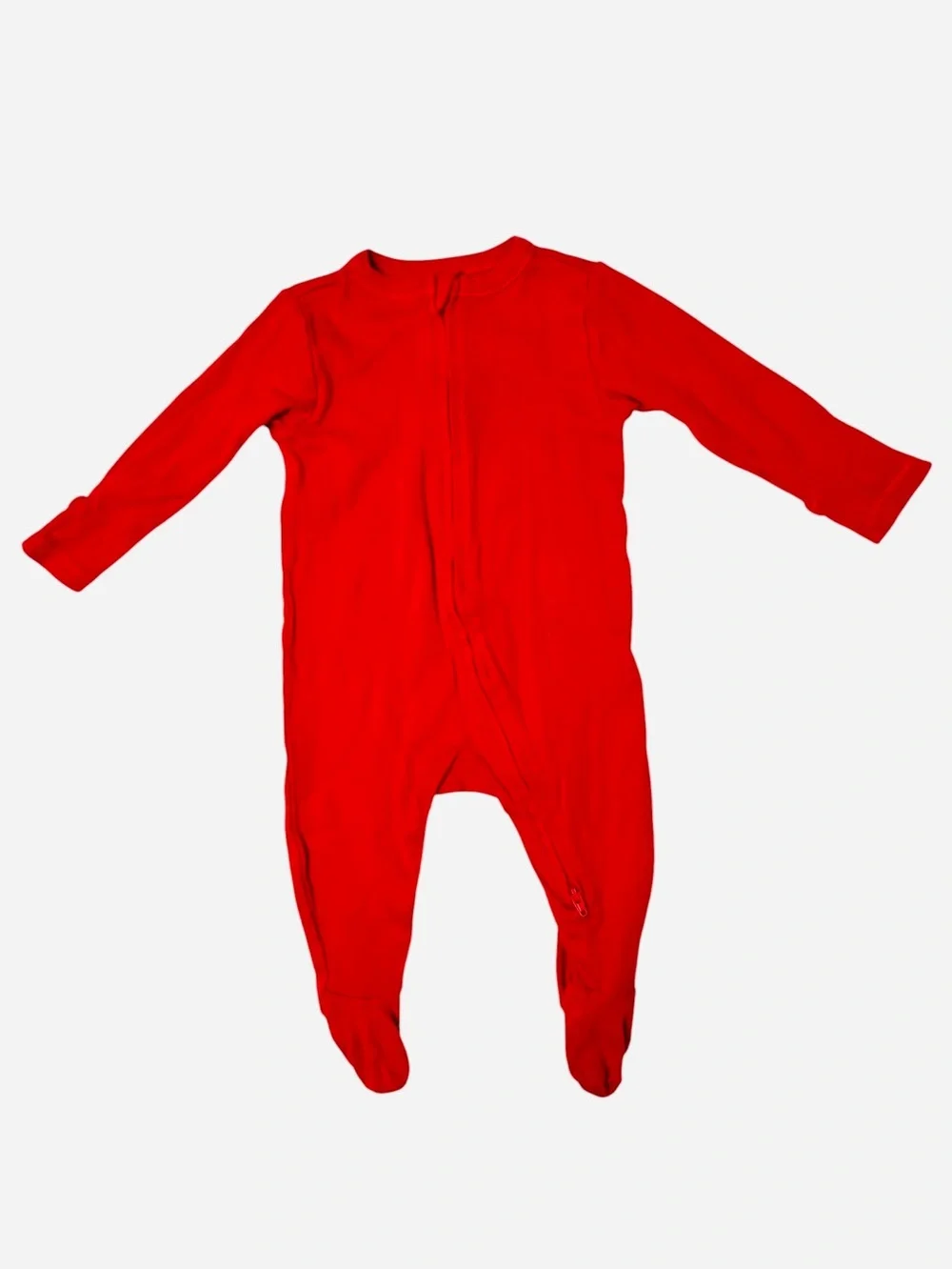 Old Navy Bright Red Footed One-Piece Pajama 6-9M 4 0573